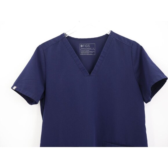 FIGS Women’s Casma Scrub Top Navy Blue Size Medium Technical Comfort F1100 - Picture 5 of 16